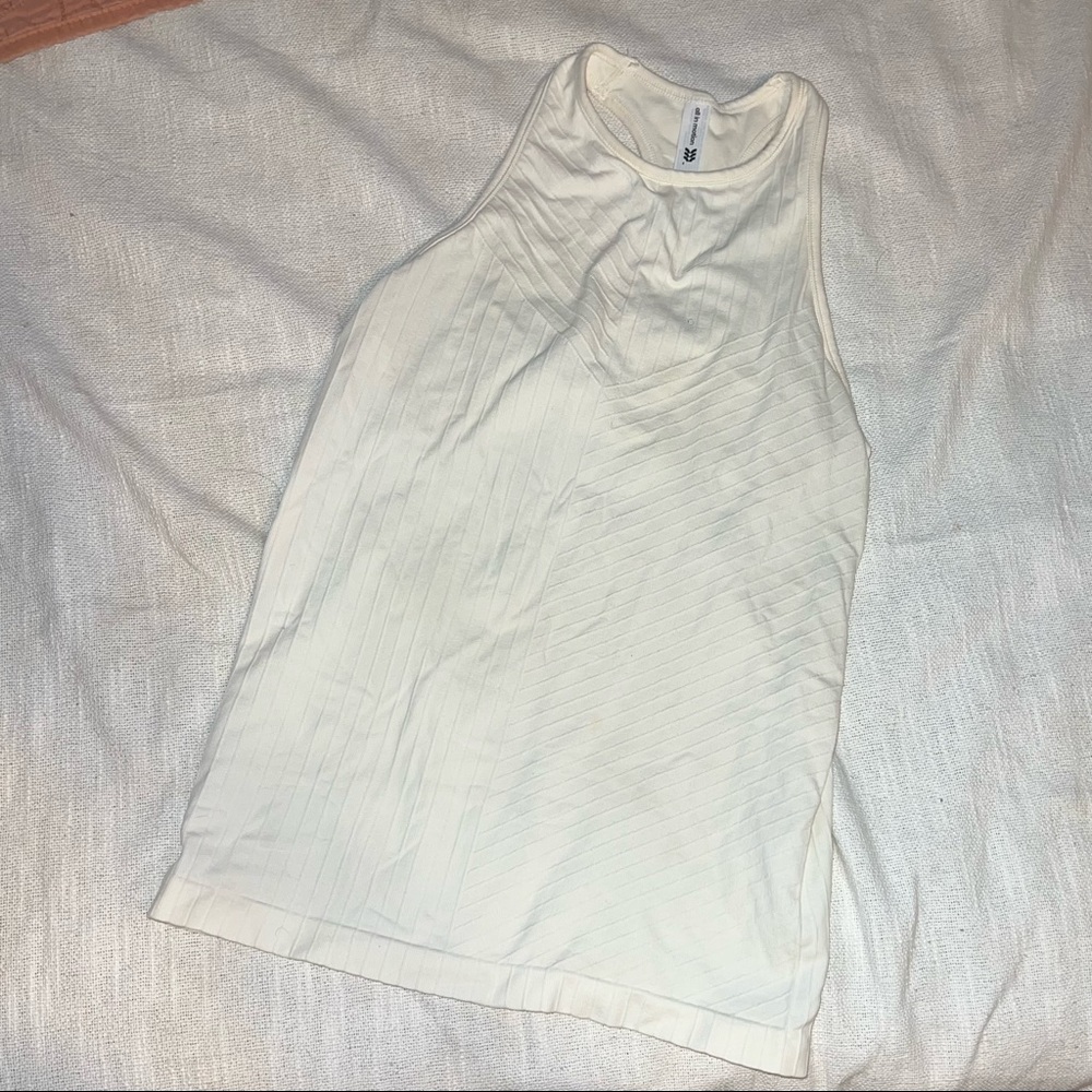 Cream workout top